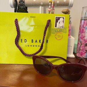 Ted Baker Cat eye Burgundy Sunglasses